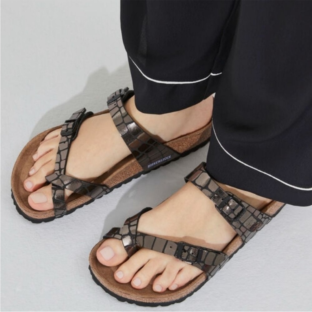 NWT ❤️ Birkenstock Mayari Gator Black 38 EU/7W